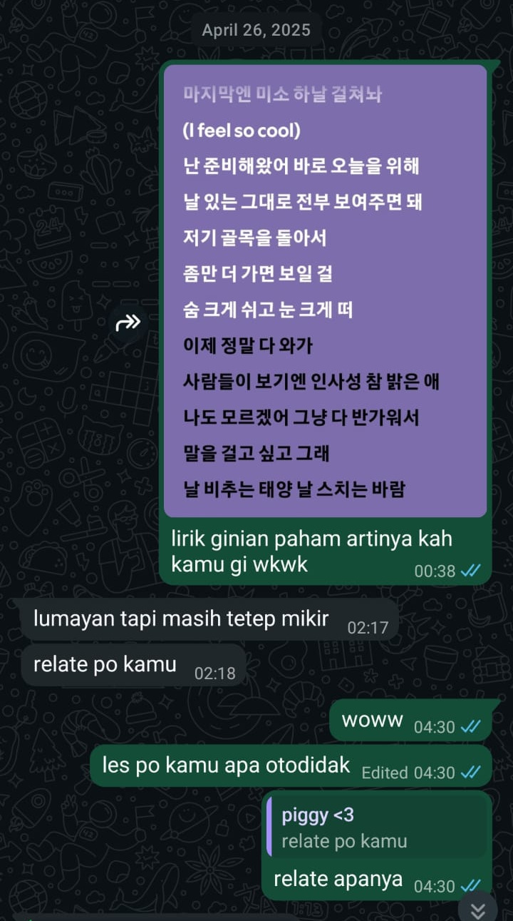 Our first chat
